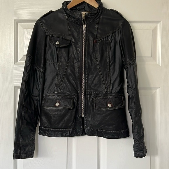 RARE VINTAGE LEATHER BIKER JACKET. SIZE 36 - Picture 1 of 11